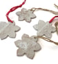 Christmas decoration, ceramic snowflake, ceramic hanger, handmade decoration - Image 4