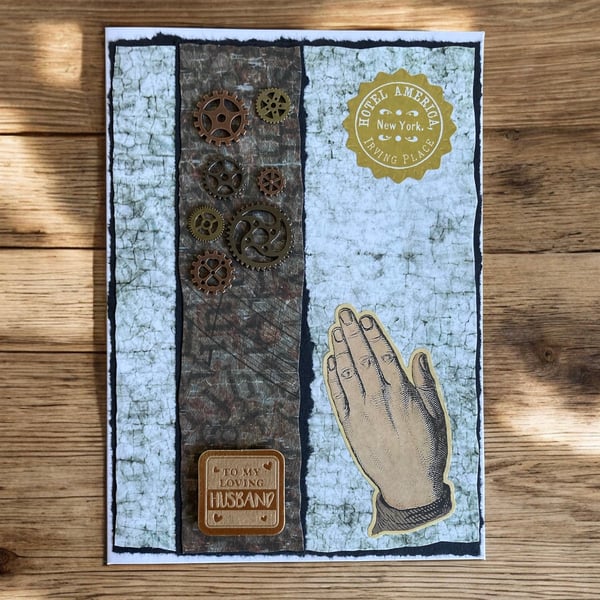 Vintage Meets Industrial Card for A Loving Husband 