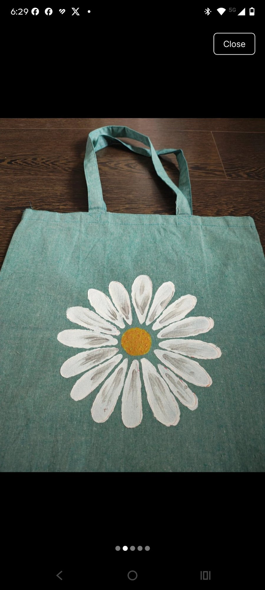 Hand painted tote bags 