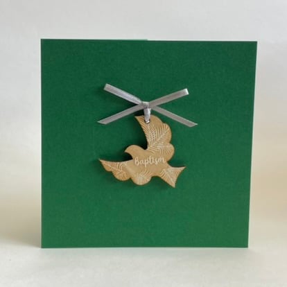 'Baptism' card with detachable decoration