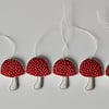 Little Mushrooms 2 - Six Hanging Decorations