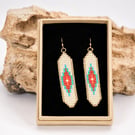 Hand Stitched Native American-Inspired Beaded Earrings