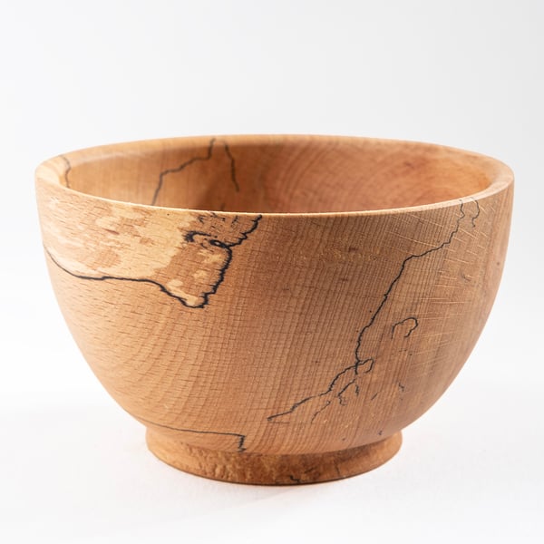 Spalted Beech bowl W110mm by H65mm