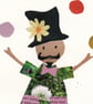 Street Juggler - quirky collage - nursery art - Image 2