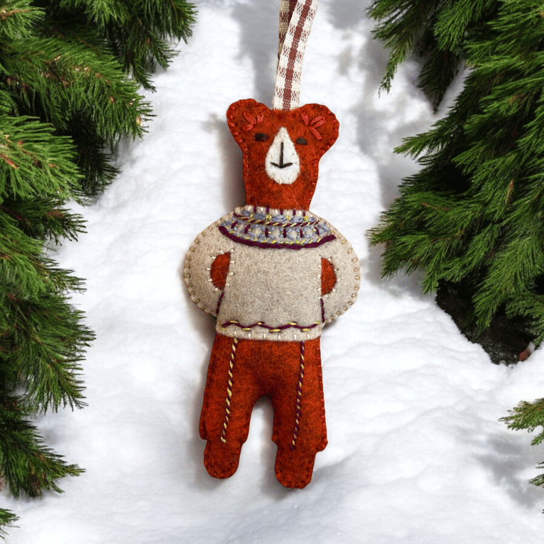  Bear in a Fair Isle Sweater