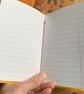 Set of 3 Hand Bound and Hand-printed Journals. Browns, Oranges, Yellows. - Image 5