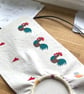 freehand embroidered cockerel lavender bag sachet hanging decoration  - Image 7