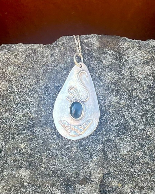 Handmade Solid Sterling Silver Jade Pendant Necklace & Chain - Summer Seconds