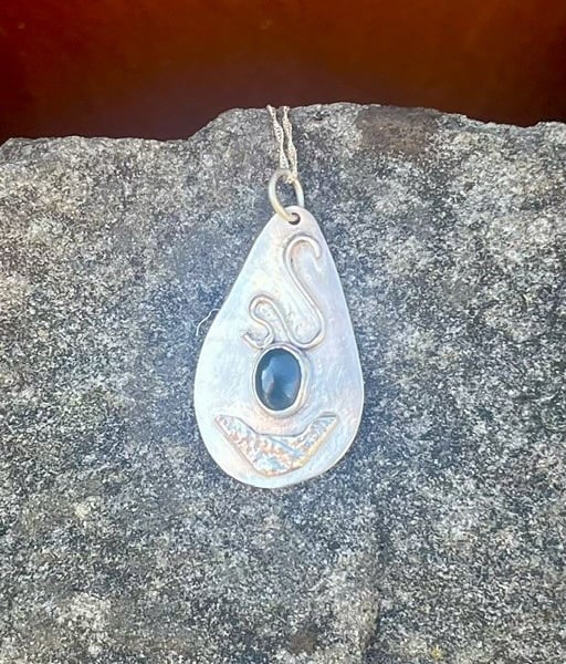 Handmade Solid Sterling Silver Jade Pendant Necklace & Chain - Summer Seconds