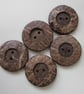 5 Medium Chunky Coconut Buttons - Image 2