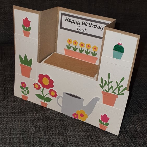 Garden Bench 3d style card personalised 