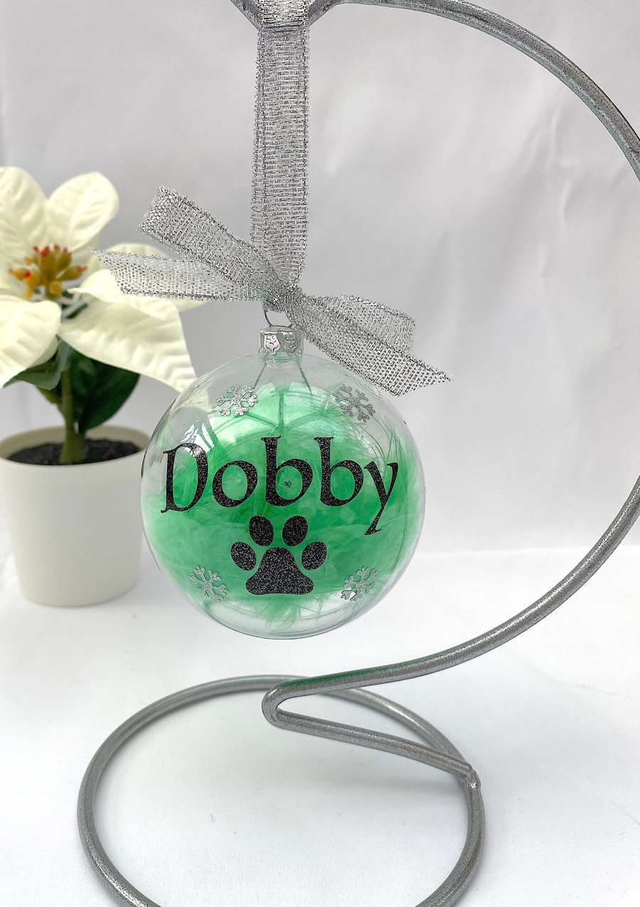 Personalised Dog Christmas Tree Bauble, Christmas Ornament