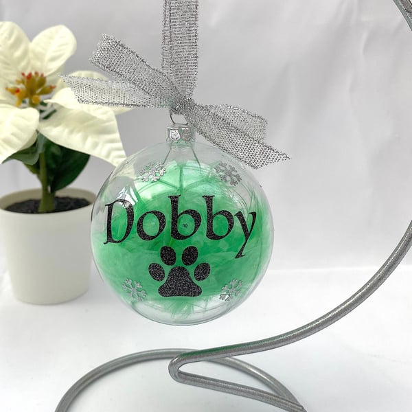 Personalised Dog Christmas Tree Bauble, Christmas Ornament