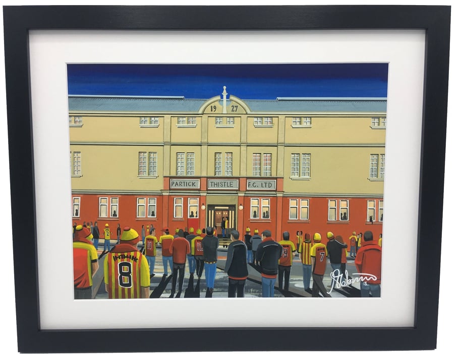 Partick T. Framed & Unframed Art Print, Thistle Football FC Firhill Stadium Gift