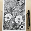 Tangled Garden A4 Art Print