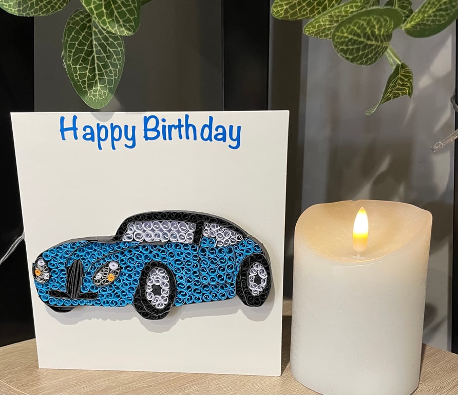 Stunning Handmade Quilled Car Card