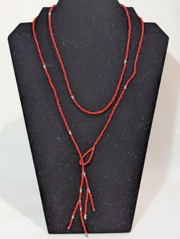 Seed Bead Lariat Necklace