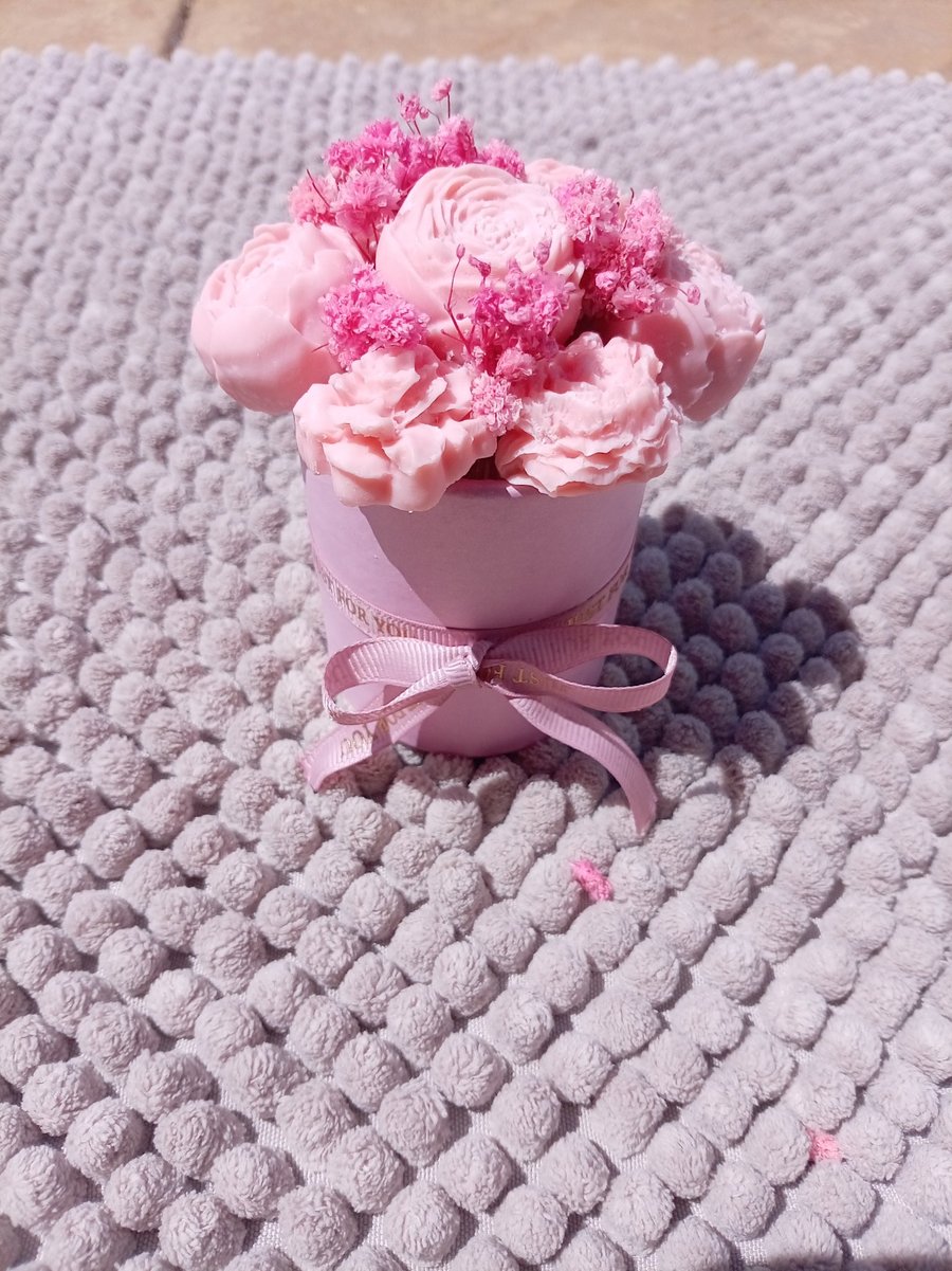 Peony Wax Melt Bouquet - Handmade Floral Fragrance Gift