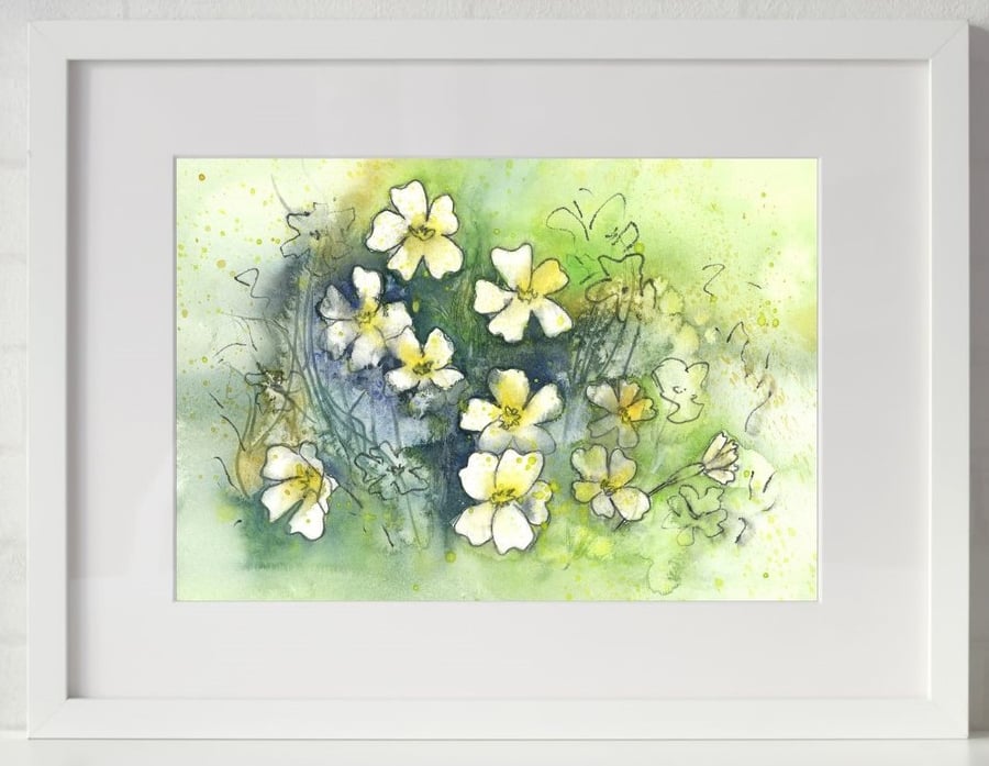 Abstract daisies - limited edition print