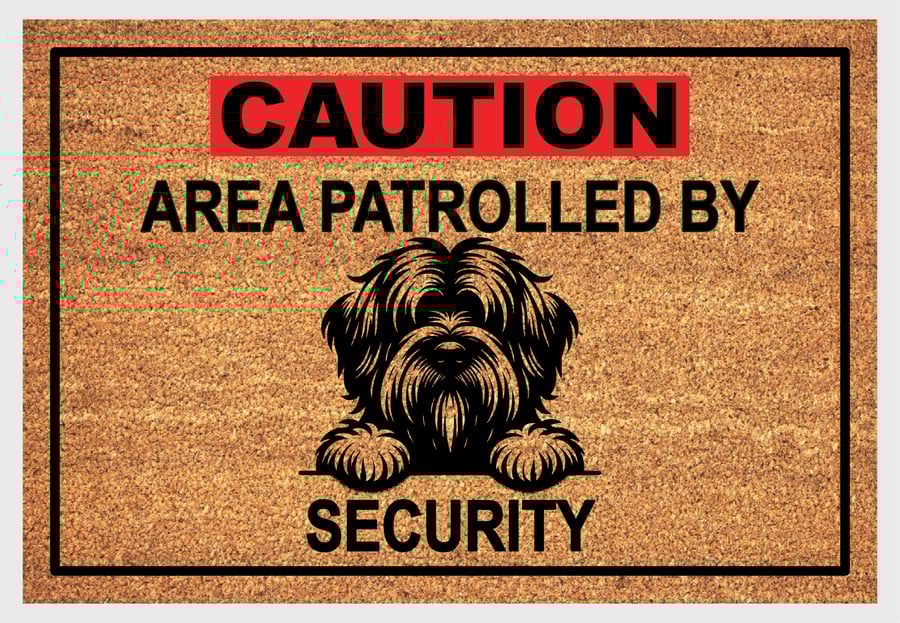 Briard Security Door Mat - Briard Dog Welcome Mat 