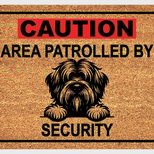 Briard Security Door Mat - Briard Dog Welcome Mat 