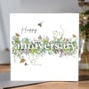 Anniversary Botanical Greeting card 