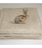 Coasters Hare 6 x Set of Hares Cotton Fabric Coaster Tableware - Image 7