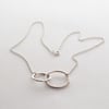 Double Sterling Silver Circle Necklace