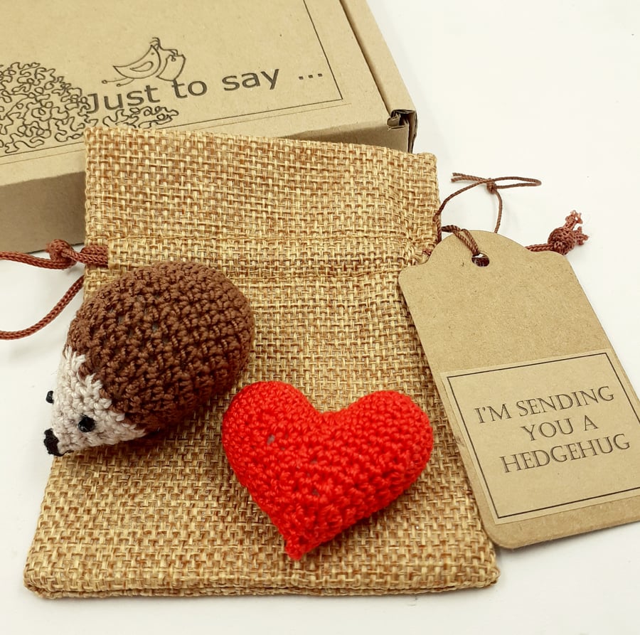 Crochet Hedgehug in a Pouch 