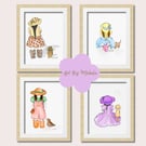 Whimsical Children's Illustration Prints – Set of 4 or Sold Individually