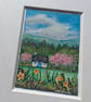 Daffodil Cottage - Original miniature. A5 Mounted - Image 1