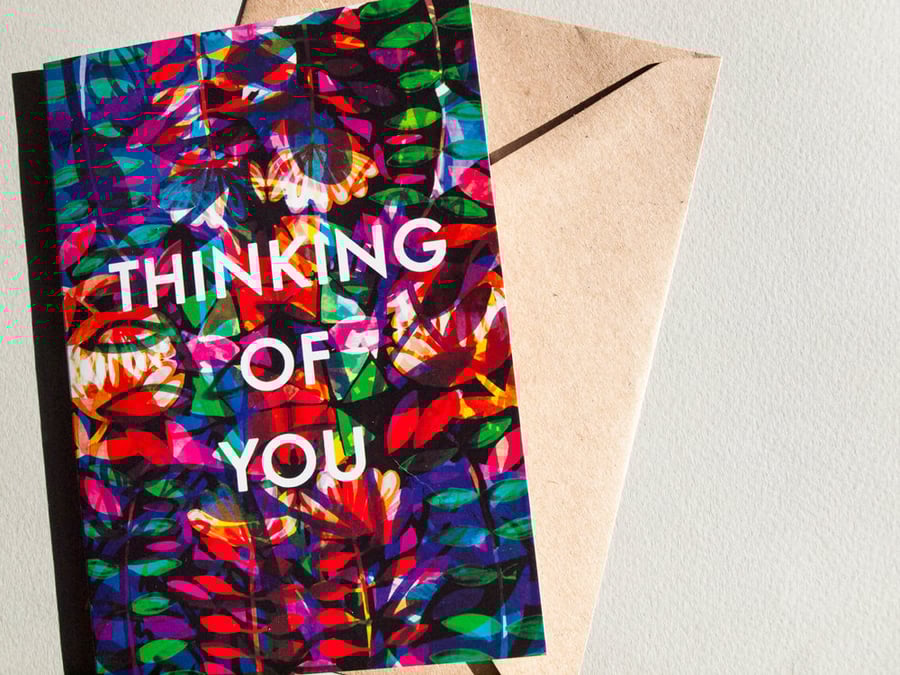 Thinking of You Card - Blank Card - Sympathies - Illustrated Greeting Card 