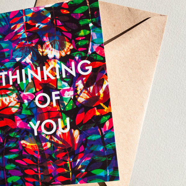 Thinking of You Card - Blank Card - Sympathies - Illustrated Greeting Card 