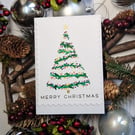 Watercolour Christmas tree card