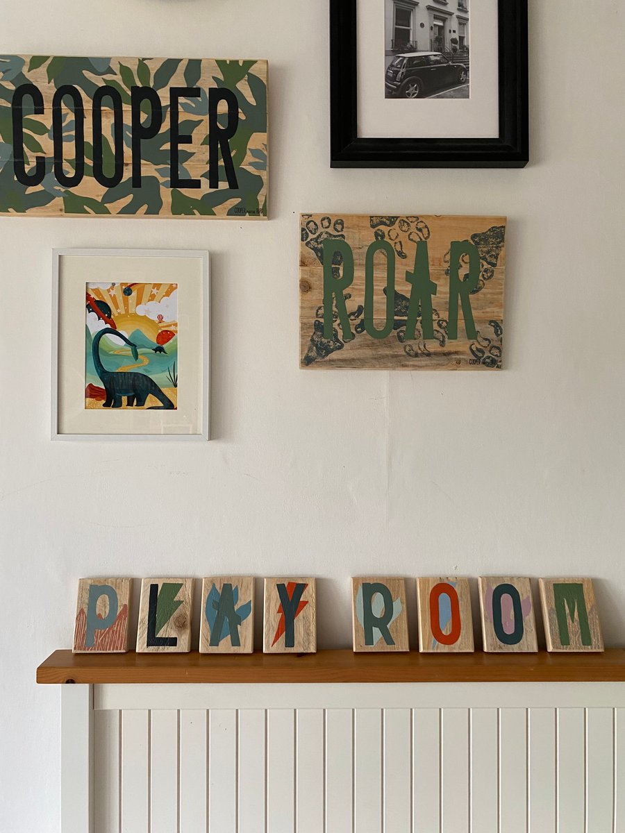 Multi Design PLAY ROOM Mini Letter Blocks