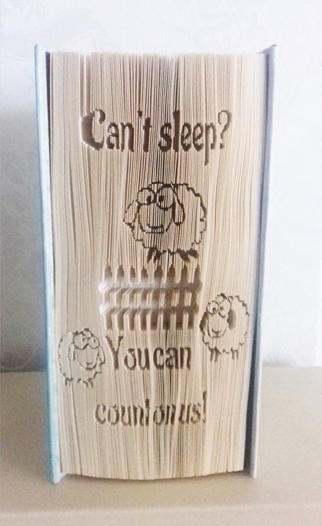 Counting Sheep CUT & FOLD Book Folding Pattern - EMAILED PDF PATTERN