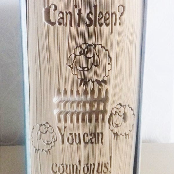 Counting Sheep CUT & FOLD Book Folding Pattern - EMAILED PDF PATTERN