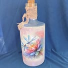 Decoupaged Light Bottle