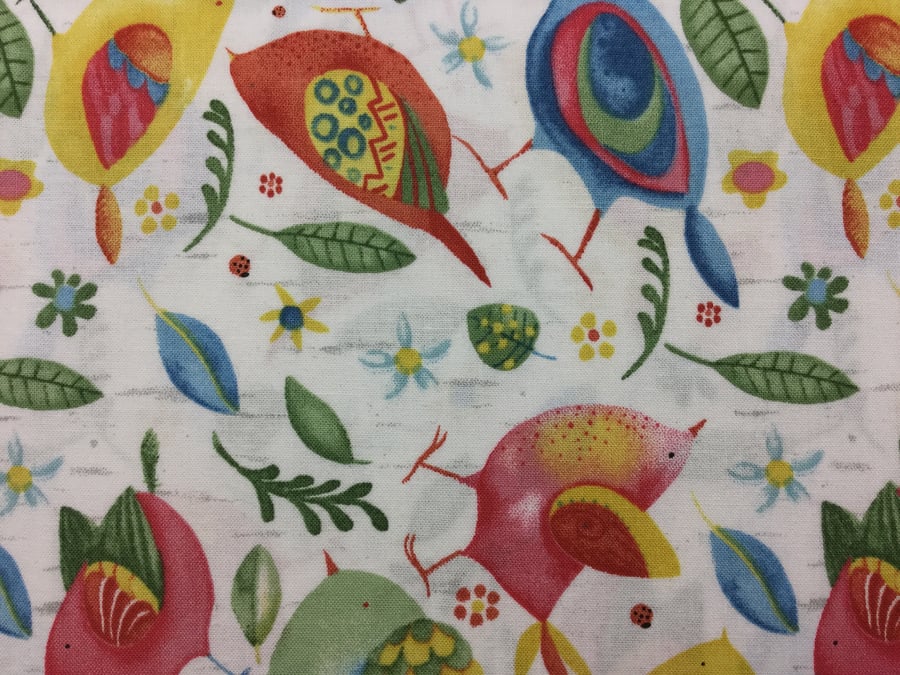 Fabric - Birds 3.00 Free Postage