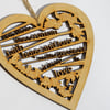 Medium wooden heart - Love (1 Corinthians 13:13)