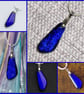 Small Blue Dichroic Glass Pendant - 1265 - Image 6