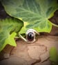 Sterling silver ring with oval garnet - Image 3