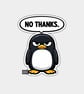 Funny Snarky Vinyl Sticker For Adults - Grumpy Penguin