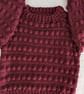 Burgundy bobble knit jumper for a one year old boy or girl  - Image 2