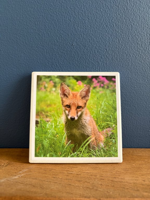 Red Fox Ceramic Coaster
