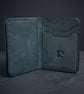 Black Mini Full Grain Leather Wallet Compact Bifold Front Pocket Wallet UK