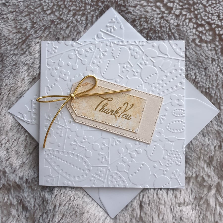 Thank You Card- Gold 