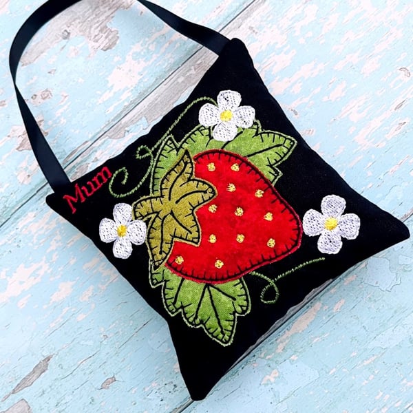 Nature Themed Strawberry Linen Lavender Bags