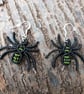 Stripy Spider Macrame Earrings  - Image 1