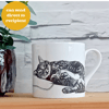 Tabby Cat Mug - cute cat, cat lover gift, ceramic, coffee cup, mothers day